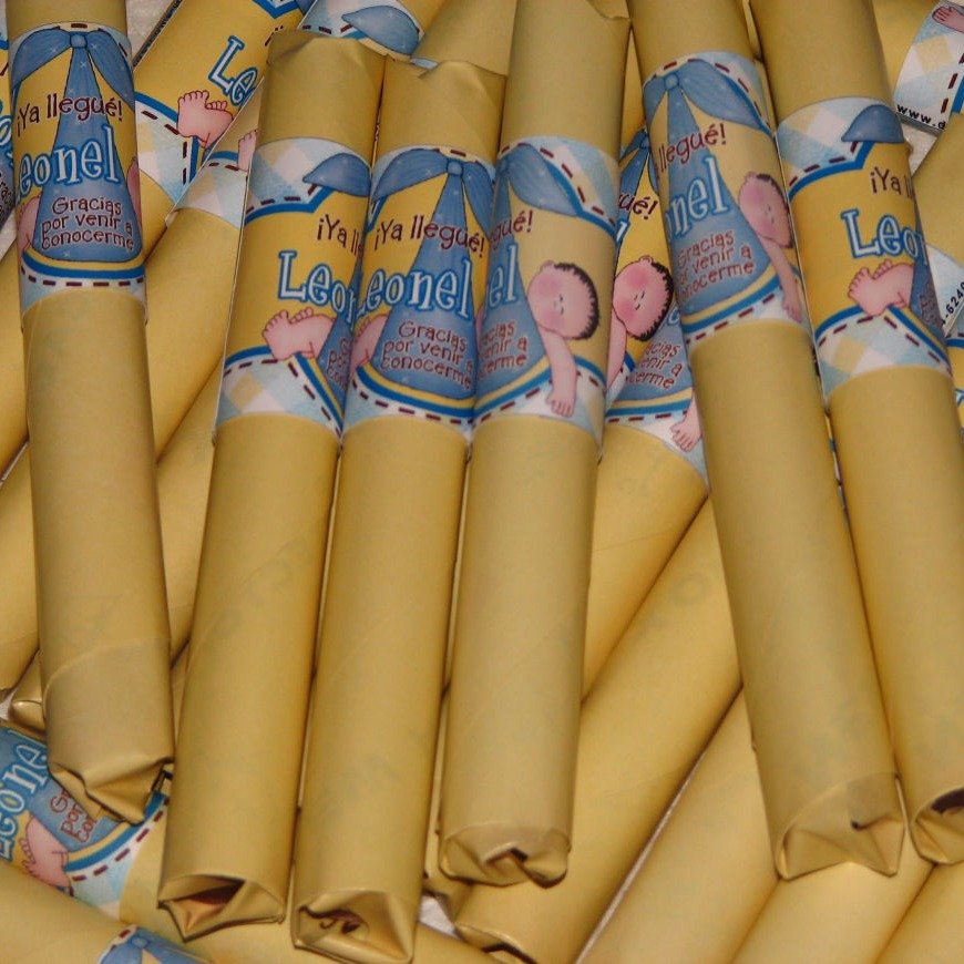 Chocolates mini con etiqueta personalizada